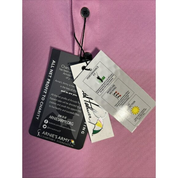 Arnold Palmer Men’s Pink Golf Polo Shirt Short Sleeve NWT | Classic Casual - Picture 2 of 6